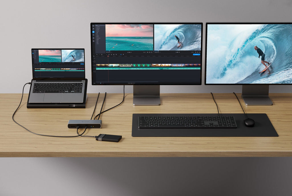 Targus HDTB4D-EU dockningsstationer för bärbara datorer Dockning Thunderbolt 4 Grå