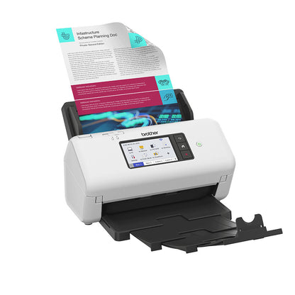 Brother ADS-4700W skannrar ADF + arkmatad scanner 600 x 600 DPI A4 Svart, Vit