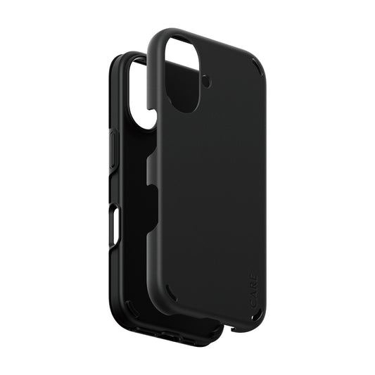 PanzerGlass CARE by ® Feature Case Double Defense Black iPhone 16 mobiltelefonfodral Omslag Svart