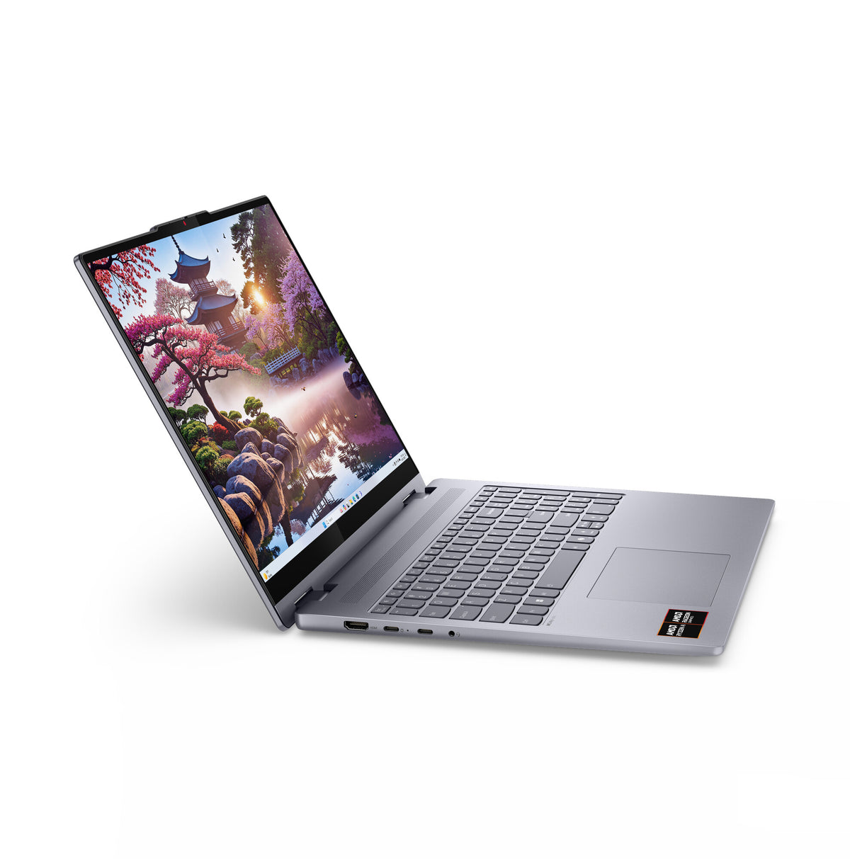 Lenovo IdeaPad 5 2-in-1 16AKP10 Copilot+ PC AMD Ryzen AI 5 340 Hybrid (2-i-1) 40,6 cm (16") Pekskärm WUXGA 16 GB LPDDR5x-SDRAM 1 TB SSD Wi-Fi 7 (802.11be) Windows 11 Home tyska Grå