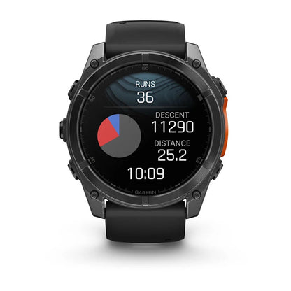 Garmin Fenix 8 3,56 cm (1.4") AMOLED 51 mm Digital 454 x 454 pixlar Pekskärm Grå Wi-Fi GPS