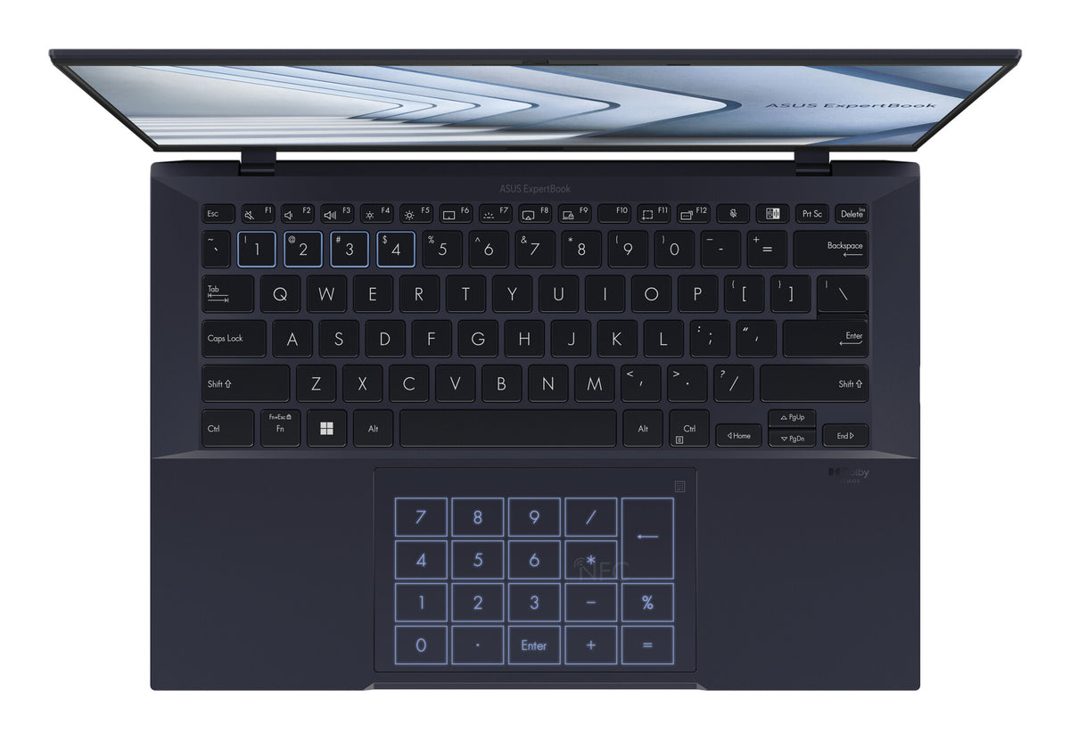 ASUS ExpertBook B9 OLED B9403CVAR-PP1735X Intel Core 7 150U Bärbar dator 35,6 cm (14") WQXGA+ 16 GB LPDDR5x-SDRAM 512 GB SSD Wi-Fi 6E (802.11ax) Windows 11 Pro tyska Svart