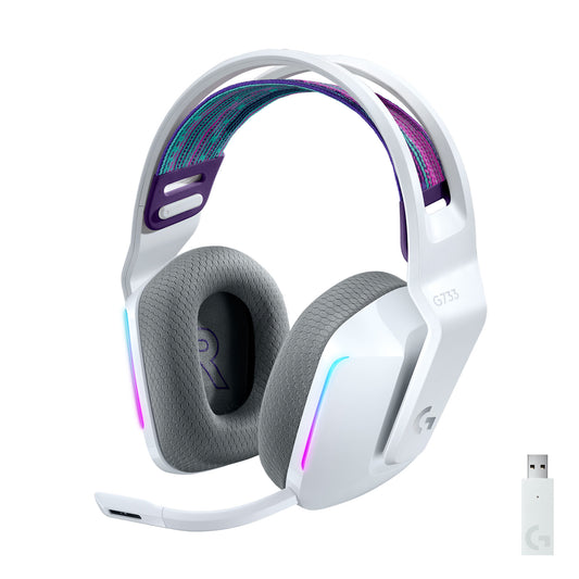 Logitech G 981-000883 hörlur och headset Trådlös Huvudband Spela Vit