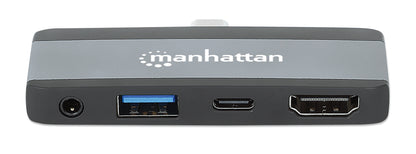 Manhattan 190404 dockningsstationer för bärbara datorer Kabel USB 3.2 Gen 2 (3.1 Gen 2) Type-C Grå