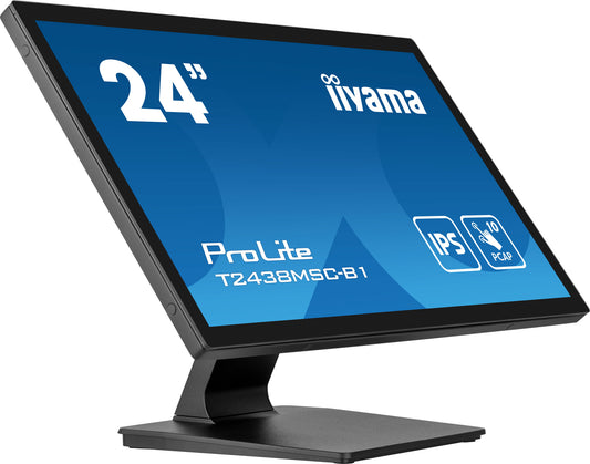 iiyama ProLite T2438MSC-B1 platta pc-skärmar 60,5 cm (23.8") 1920 x 1080 pixlar Full HD LED Pekskärm Svart