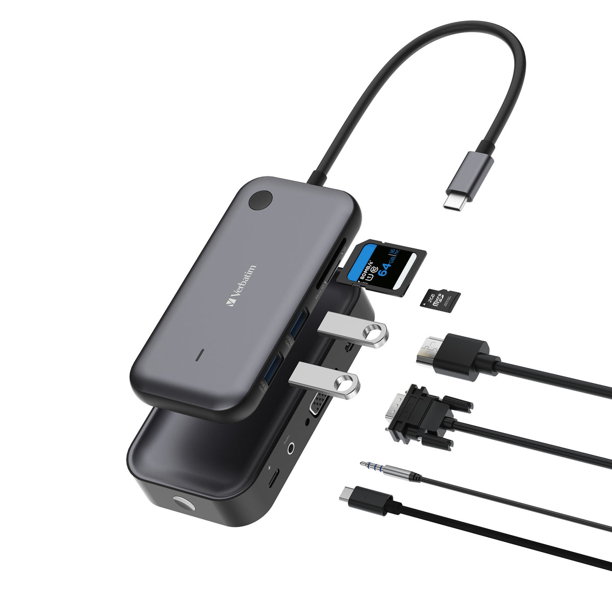 Verbatim 32146 trådlös bildskärmsadapter USB Full HD Skrivbord