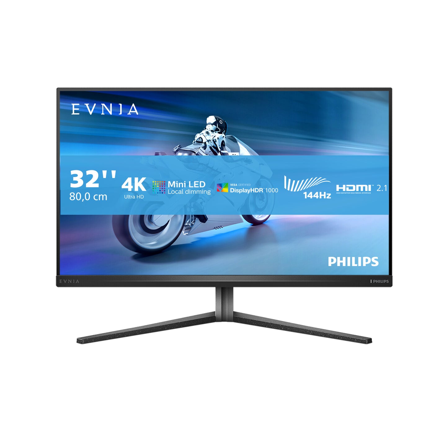 Philips Evnia 32M2N6800M/00 platta pc-skärmar 80 cm (31.5") 3840 x 2160 pixlar 4K Ultra HD LCD Svart