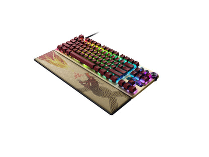 Razer Huntsman V3 Pro Tenkeyless tangentbord Spela USB QWERTY UK internationellt Guld, Gul