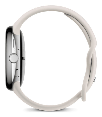 Google Pixel Watch 3 AMOLED 45 mm Digital Pekskärm Silver Wi-Fi GPS