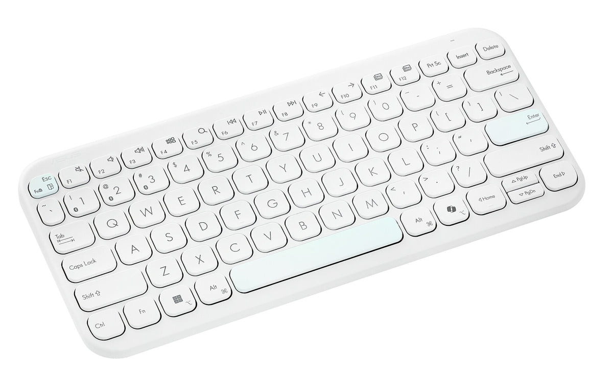 ASUS Marshmallow Keyboard KW100 tangentbord Hem Bluetooth QWERTZ tyska Vit