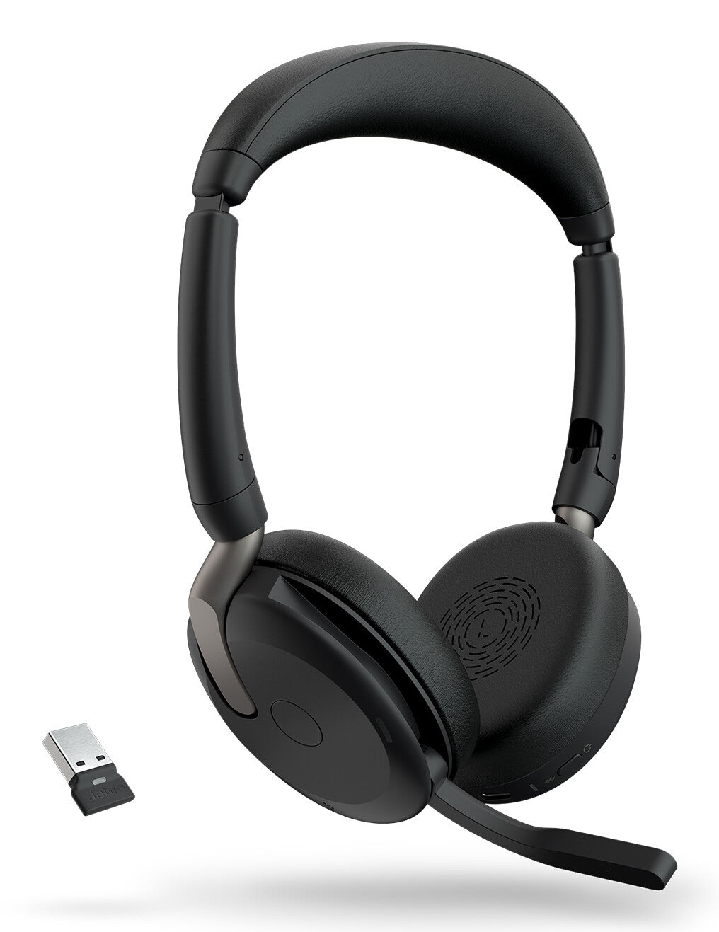 Jabra Evolve2 65 Flex Headset Kabel & Trådlös Huvudband Kontor/callcenter Bluetooth Svart