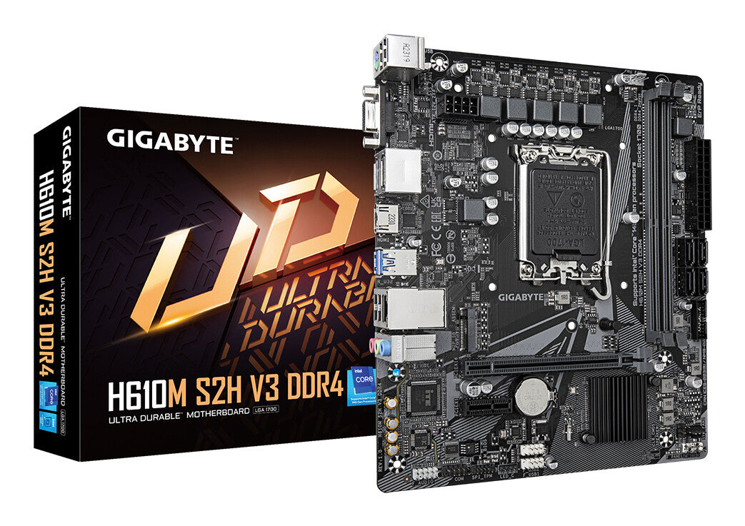 GIGABYTE H610M S2H V3 DDR4 moderkort Intel H610 Express LGA 1700 micro ATX