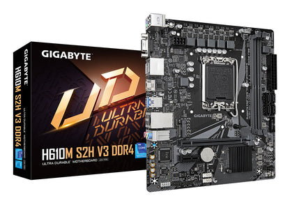 GIGABYTE H610M S2H V3 DDR4 moderkort Intel H610 Express LGA 1700 micro ATX