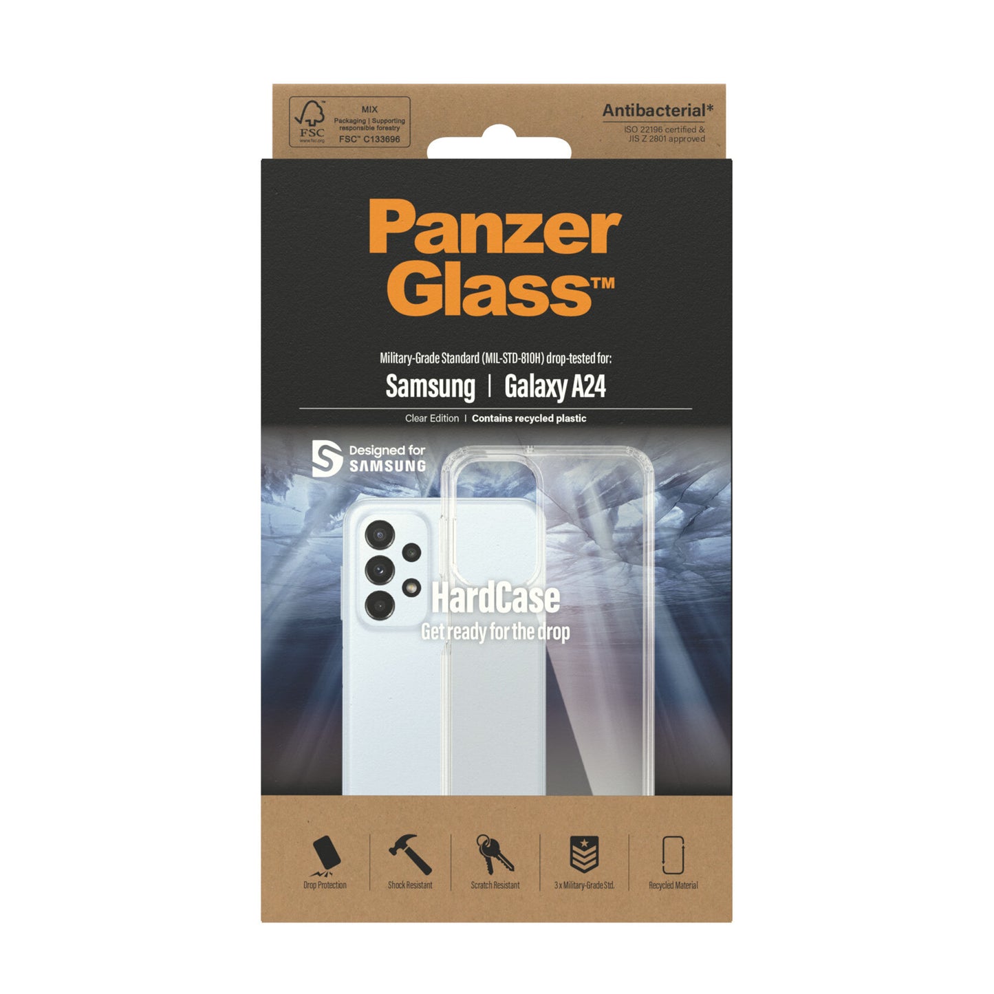 PanzerGlass ® HardCase Transparent Samsung Galaxy A24 mobiltelefonfodral Omslag