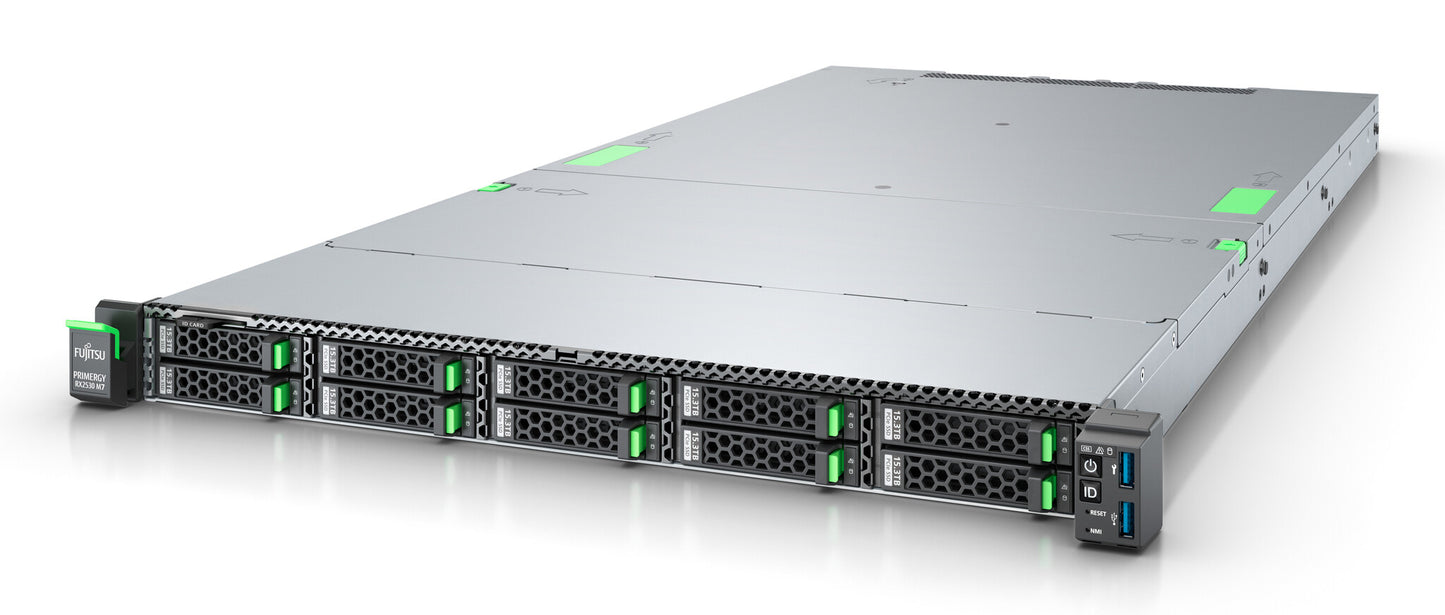 Fujitsu PRIMERGY RX2530 M7 servrar 0 GB Rack (1U) Intel® Xeon Silver 4510 2,4 GHz 32 GB DDR5-SDRAM 900 W