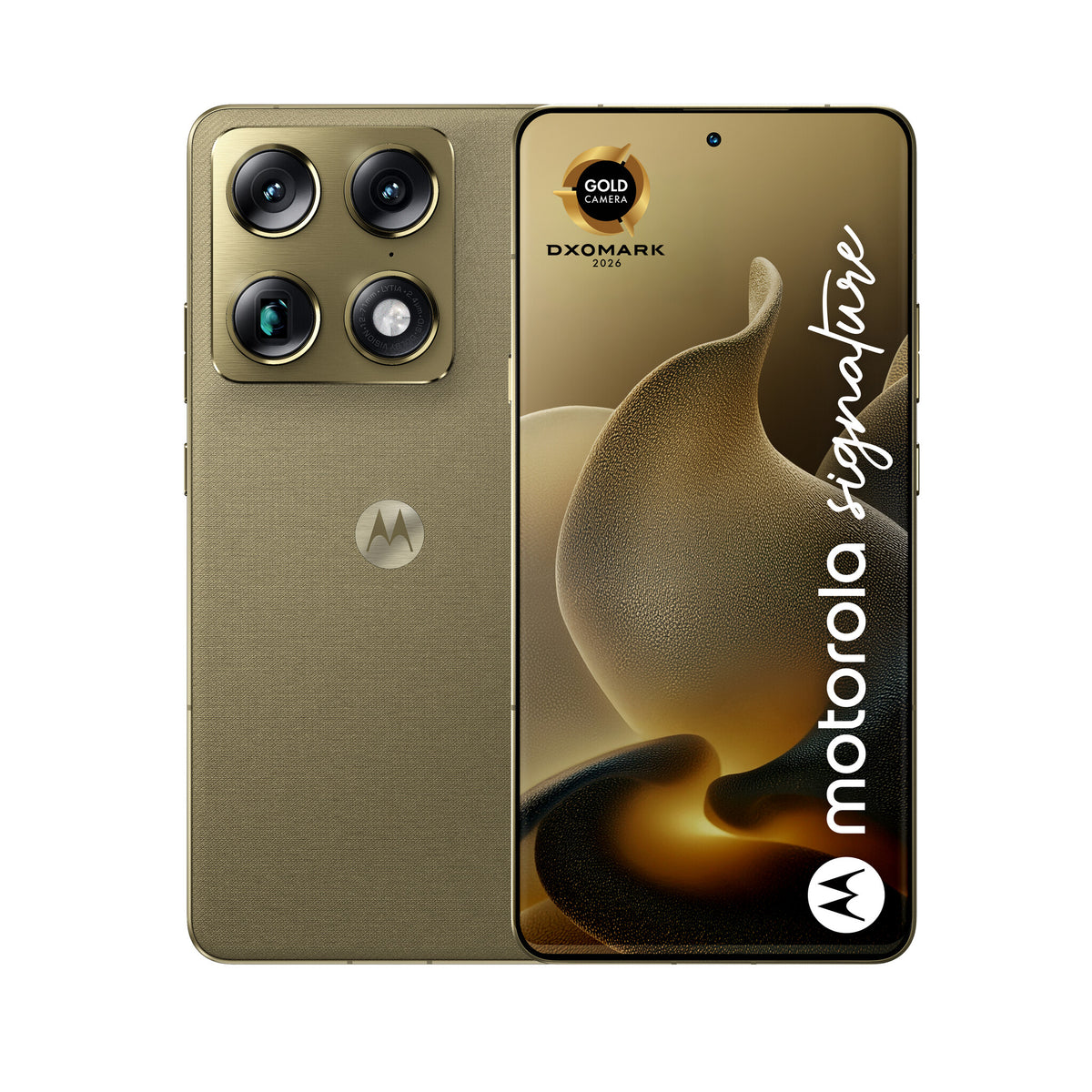 Motorola signature 17,2 cm (6.78") Dubbla SIM-kort Android 16.0 5G USB Type-C 16 GB 512 GB 5200 mAh Guld