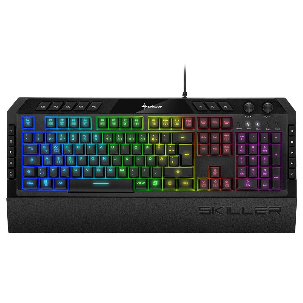 Sharkoon Skiller SGK5 tangentbord Spela USB QWERTZ tyska Svart