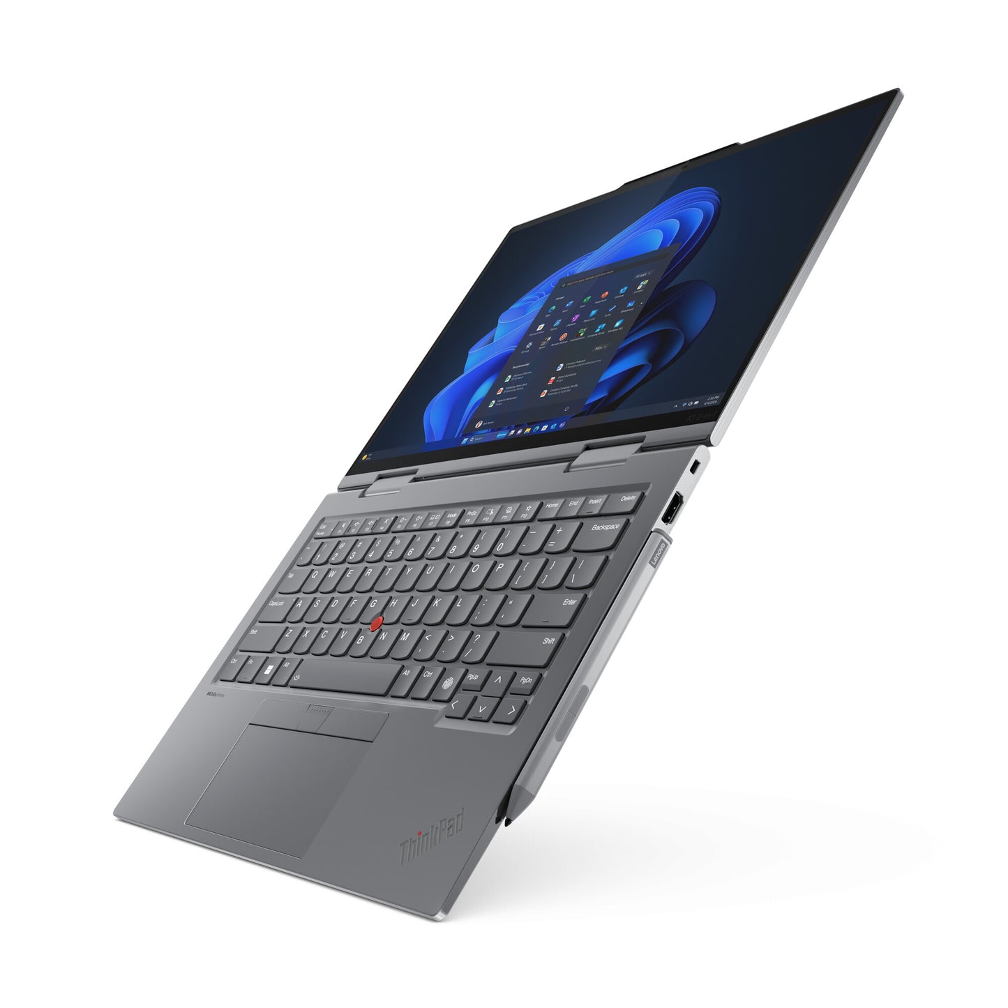 Lenovo ThinkPad X1 2-in-1 Gen 9 Intel Core Ultra 7 155U Hybrid (2-i-1) 35,6 cm (14") Pekskärm WUXGA 16 GB LPDDR5x-SDRAM 512 GB SSD Wi-Fi 6E (802.11ax) Windows 11 Pro Nordic Grå Intel Core Ultra 7 155U (12MB Cache), 16GB LPDDR5x-SDRAM, 512GB SSD, 35.6 cm (