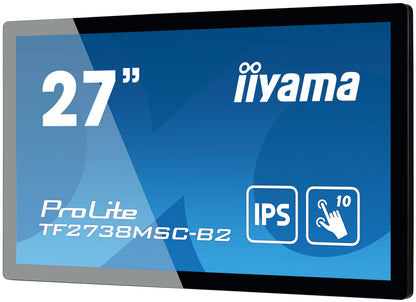 iiyama ProLite TF2738MSC-B2 platta pc-skärmar 68,6 cm (27") 1920 x 1080 pixlar Full HD LED Pekskärm Flera användare Svart