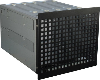Inter-Tech 3U-30248 Ställning Svart, Rostfritt stål