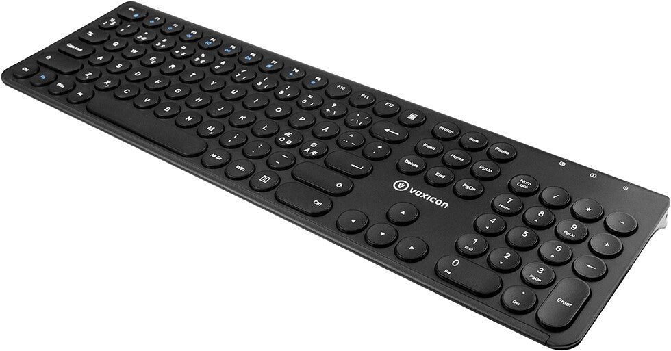 Voxicon Slim Classic 282WL tangentbord RF Trådlös QWERTY Nordic Svart