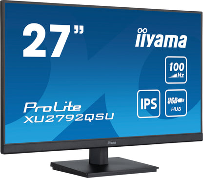 iiyama ProLite platta pc-skärmar 68,6 cm (27") 2560 x 1440 pixlar Quad HD LED Svart