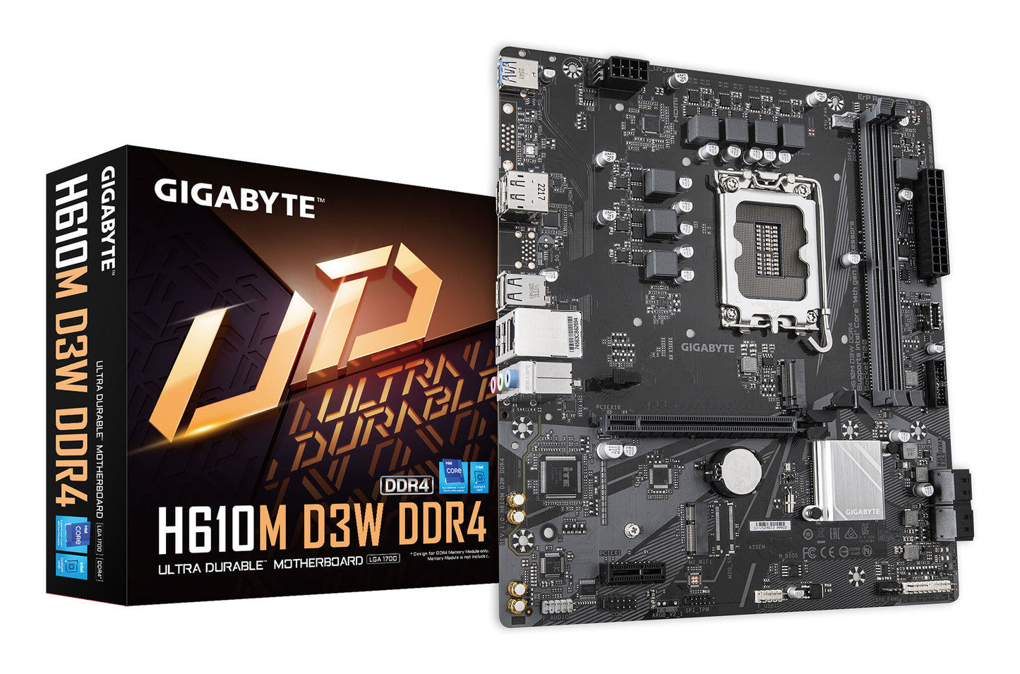 GIGABYTE H610M D3W DDR4 moderkort Intel H610 LGA 1700 micro ATX