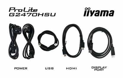 iiyama G-MASTER G2470HSU-B6 platta pc-skärmar 60,5 cm (23.8") 1920 x 1080 pixlar Full HD LCD Svart