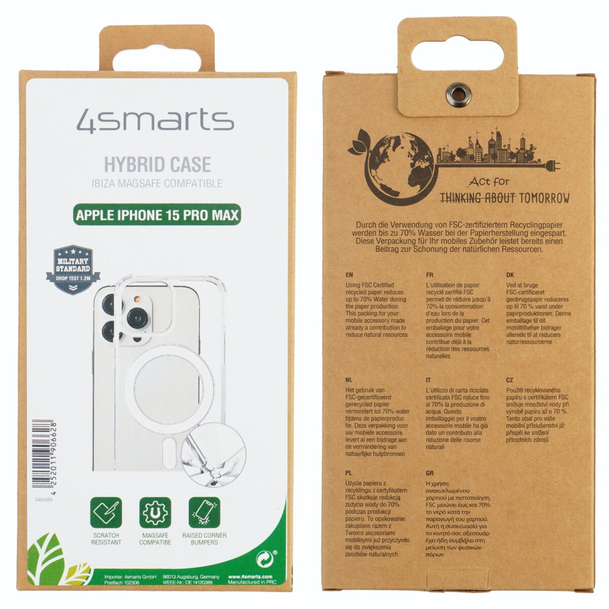 4smarts Ibiza mobiltelefonfodral 17 cm (6.7") Hårt fodral Transparent