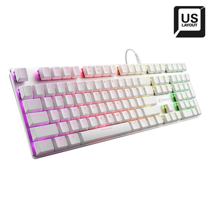 Sharkoon PureWriter RGB Blue tangentbord Spela USB QWERTY Engelska (USA) Vit