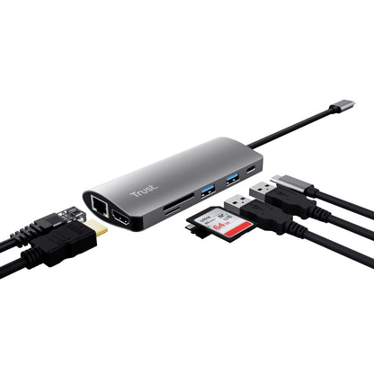 Trust Dalyx nätverkskort/adapters Intern HDMI, RJ-45, USB 3.2 Gen 1 (3.1 Gen 1)