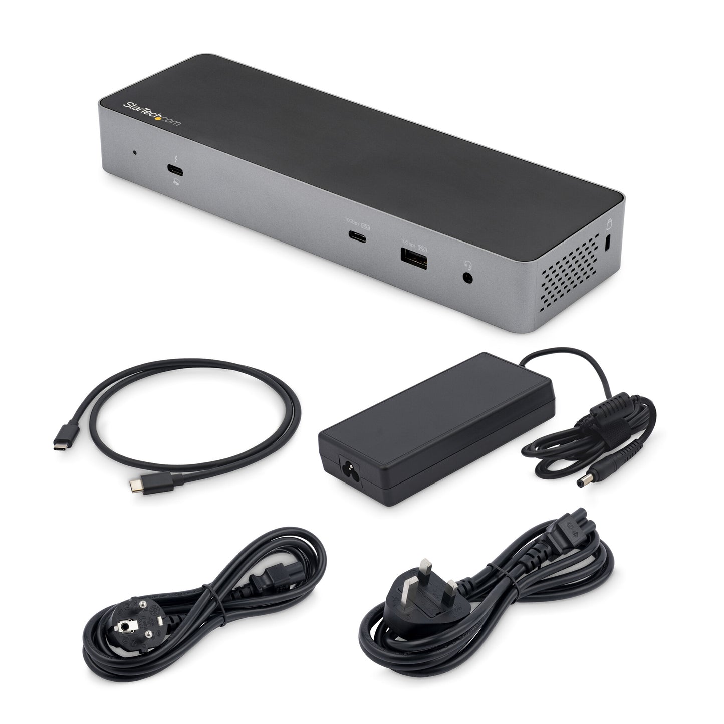 StarTech.com Thunderbolt 3-dockningsstation med USB-C värdkompabilitet - Dubbla 4K 60Hz DisplayPort 1.4- eller dubbla HDMI-skärmar - Singel 8K - TB3/USB-C dockningsstation för bärbar dator - 96 W PD, 5xUSB - 10 Gbit/s