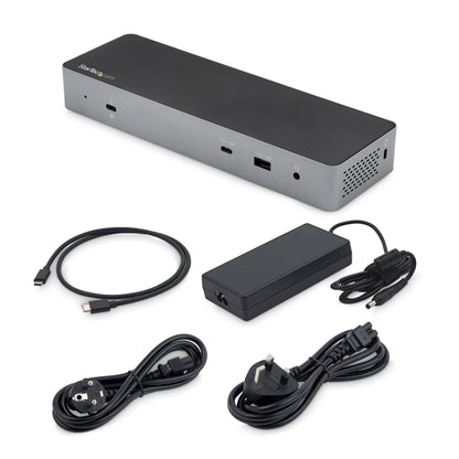 StarTech.com Thunderbolt 3-dockningsstation med USB-C värdkompabilitet - Dubbla 4K 60Hz DisplayPort 1.4- eller dubbla HDMI-skärmar - Singel 8K - TB3/USB-C dockningsstation för bärbar dator - 96 W PD, 5xUSB - 10 Gbit/s