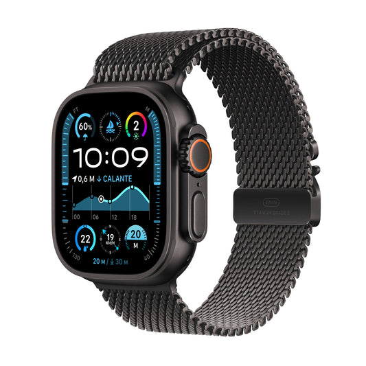 Apple Watch Ultra 2 OLED 49 mm Digital 410 x 502 pixlar Pekskärm 4G Svart Wi-Fi GPS