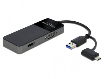 DeLOCK 64085 dockningsstationer för bärbara datorer USB 3.2 Gen 1 (3.1 Gen 1) Type-A Svart