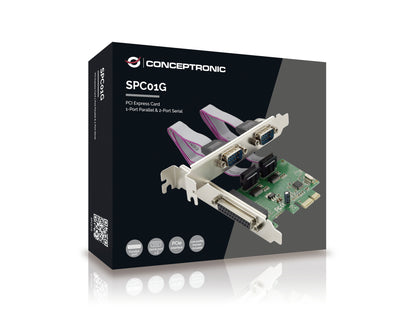 Conceptronic SPC01G nätverkskort/adapters Intern Parallel, RS-232