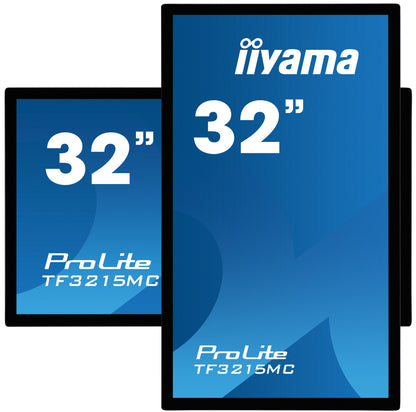 iiyama ProLite TF3215MC-B2 platta pc-skärmar 80 cm (31.5") 1920 x 1080 pixlar Full HD LED Pekskärm kiosk Svart