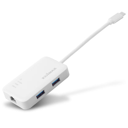 Edimax EU-4308 dockningsstationer för bärbara datorer USB 3.2 Gen 1 (3.1 Gen 1) Type-C Vit