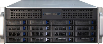 Inter-Tech 4U-4416L Ställning Svart, Silver