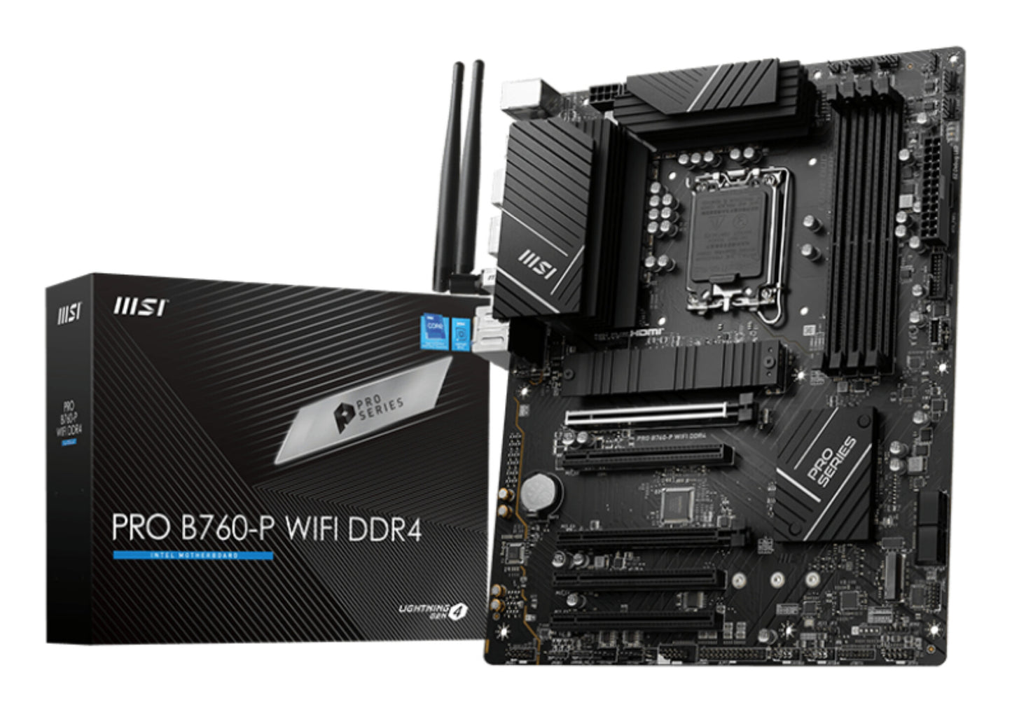 MSI PRO B760-P WIFI DDR4 moderkort LGA 1700 ATX