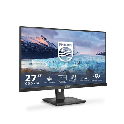 Philips S Line 273S1/00 platta pc-skärmar 68,6 cm (27") 1920 x 1080 pixlar Full HD LCD Svart