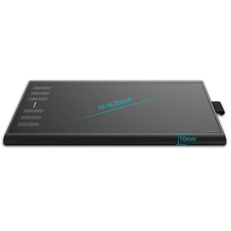 HUION H1060P ritplattor Svart 5080 lpi 250 x 160 mm USB