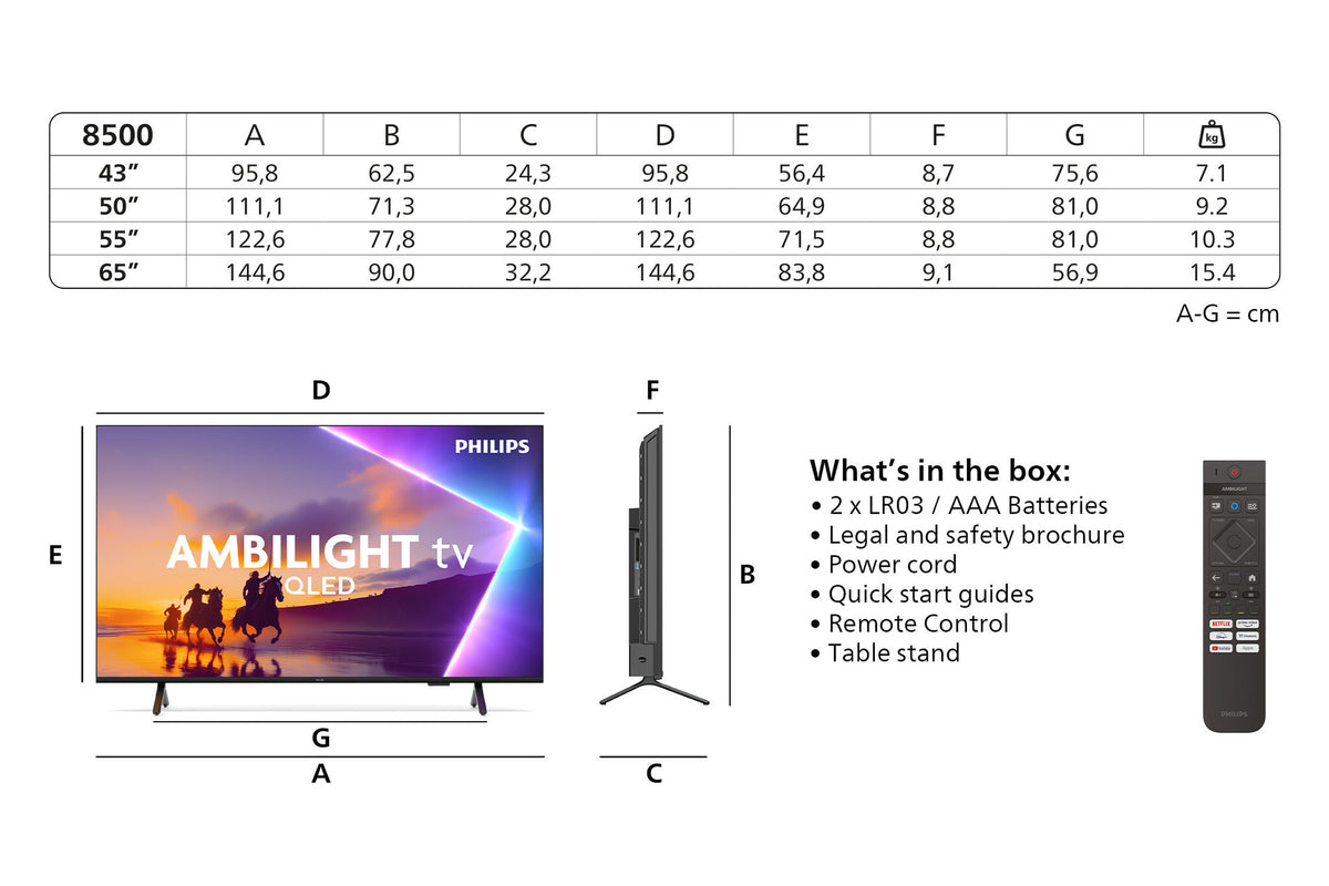 Philips 43PUS8500/12 TV-apparat 109,2 cm (43") 4K Ultra HD Smart-TV Wi-Fi Svart