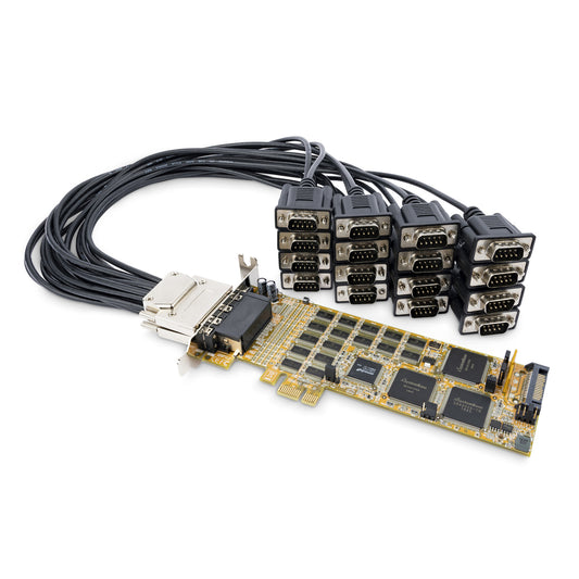 StarTech.com Seriellt kort i låg profil med 16 portar - RS232 - PCI Express