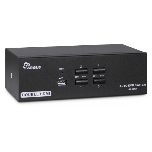 Inter-Tech AS-42HA HDMI KVM-switchar Svart