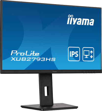 iiyama ProLite XUB2793HS-B7 platta pc-skärmar 68,6 cm (27") 1920 x 1080 pixlar Full HD LED Svart