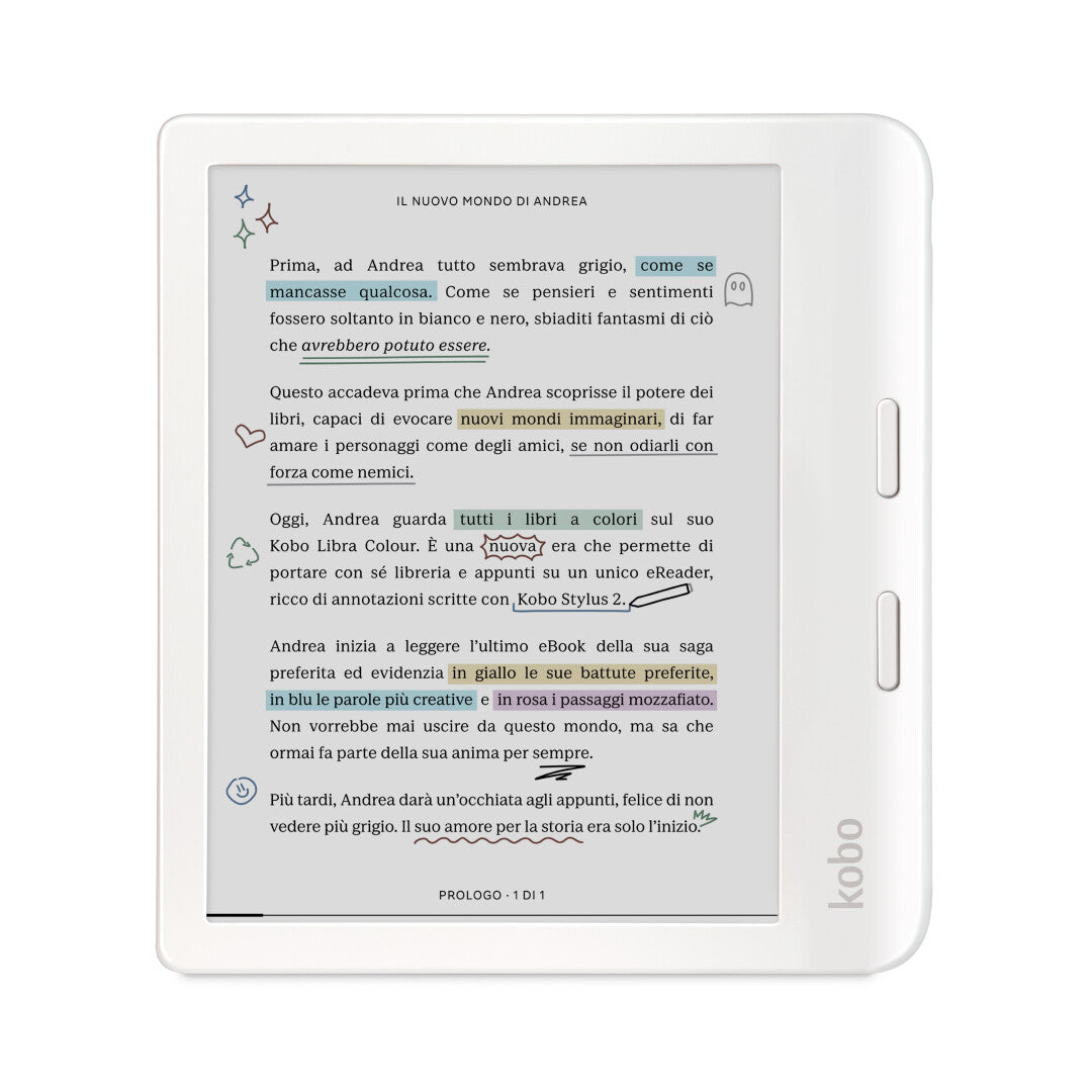 Rakuten Kobo Libra Colour e-bokläsare Pekskärm 32 GB Wi-Fi Vit