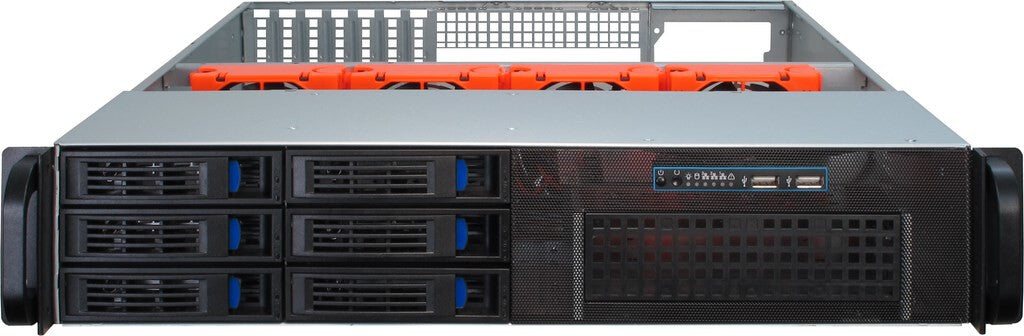 Inter-Tech IPC 2U-2406 Ställning Svart, Silver