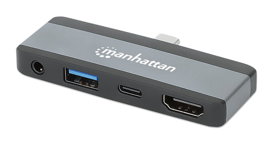Manhattan 190404 dockningsstationer för bärbara datorer Kabel USB 3.2 Gen 2 (3.1 Gen 2) Type-C Grå