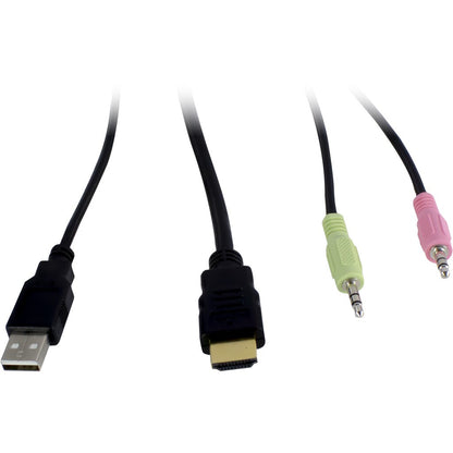 Inter-Tech AS-42HA HDMI KVM-switchar Svart